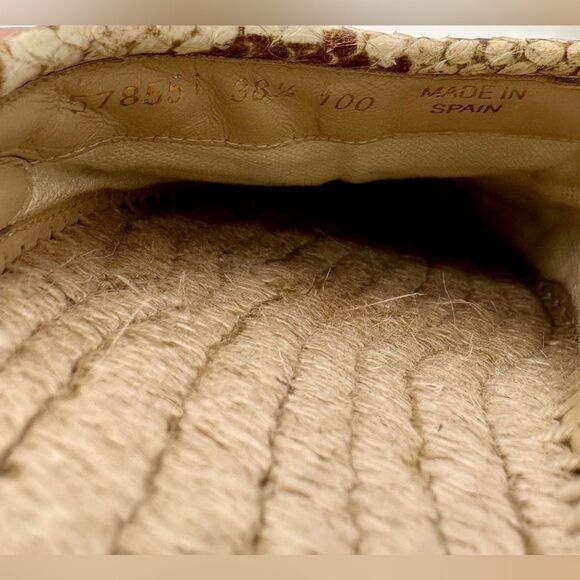 GUCCI GG Marmont Straw Elaphe Matelasse Espadrille Mules Natural Raffia EU 38.5 - Picture 13 of 15